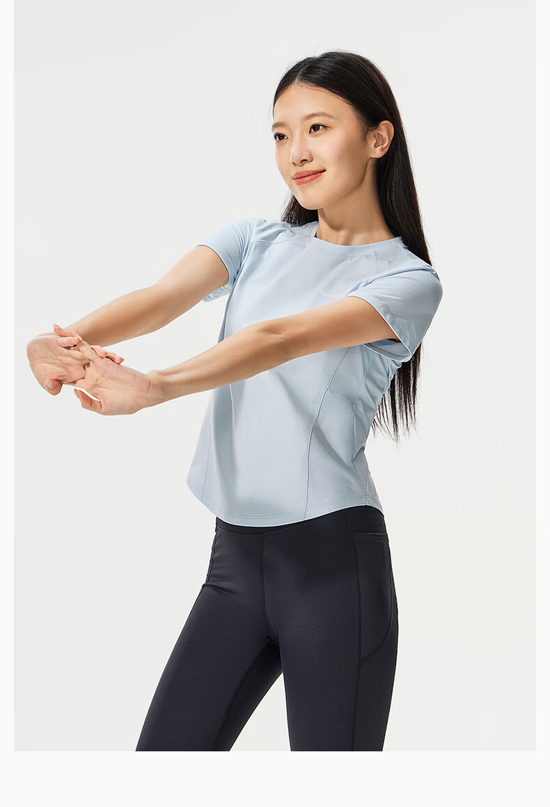 Penguin [Han Yutong Edition] Camel Collaboration Slim Fit Waist T-Shirt Cooling Sun Protection Quick-Dry Slimming Short Sleeve N038 25
