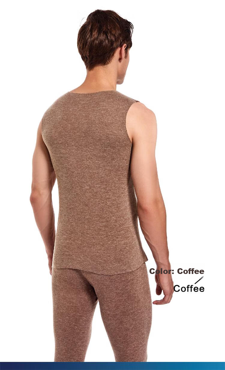 Paul Frank Men's Cashmere Silk Thermal Vest Seamless Heat Retaining Base Layer Autumn Winter Warm Waistcoat Jacket 19