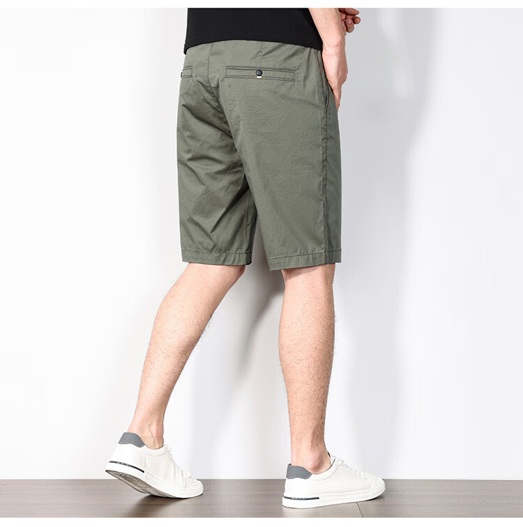 Hodo Men's Summer Fashion Simple Cotton Comfortable Breathable Versatile Five-Point Sports Work Shorts 16