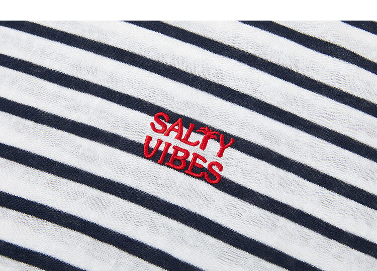 Demana Cloud Cotton Summer Simple Round Neck Striped Letter Embroidered Loose Slimming T-Shirt for Women Premium Feel 14