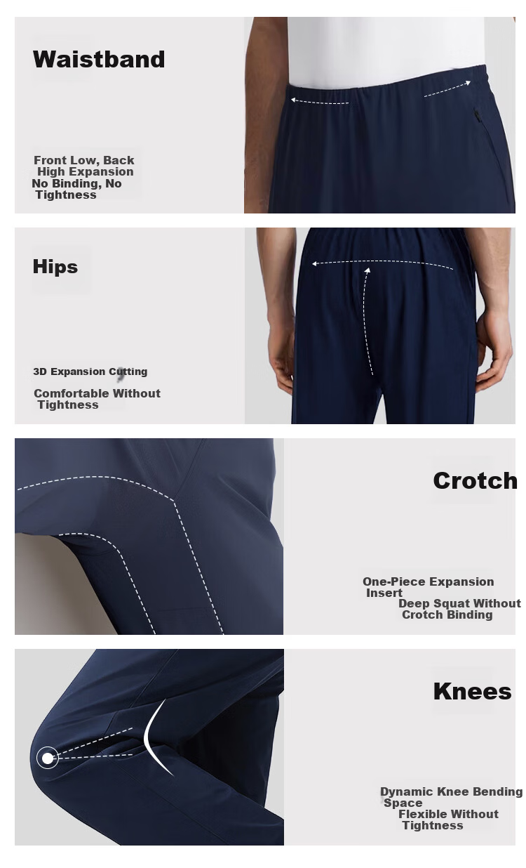 JD Jingzao Spring Summer Men's Cool Quick-Dry Sun Protection Casual Pants High Elasticity Work Pants Outdoor Hiking Sports Pants Navy Blue M 12