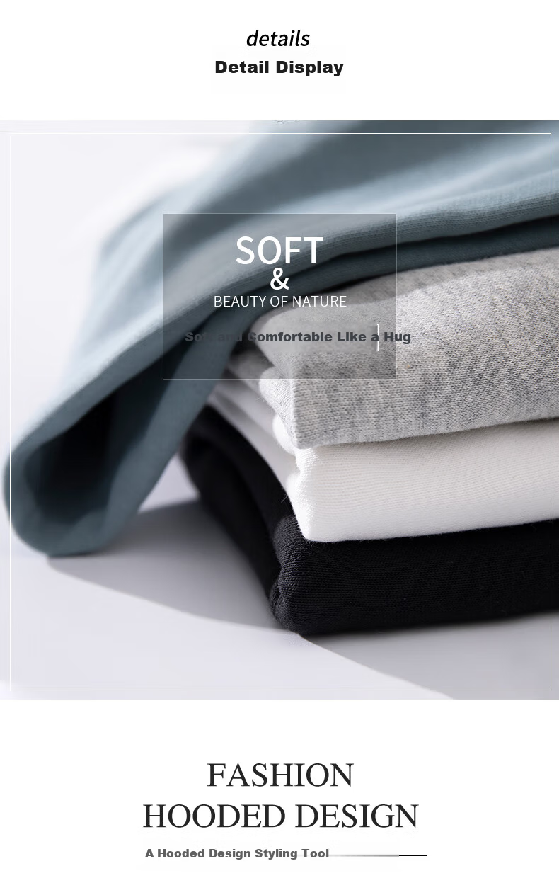 Langsha Women's Hooded Sweatshirt Spring Autumn Thick Casual Versatile Sports Loose Fit Long Sleeve Couple Jacket 7