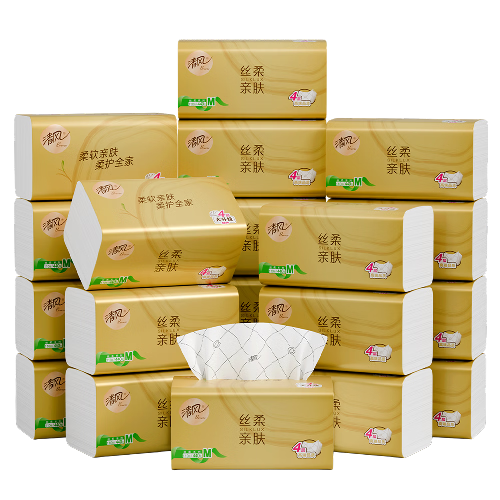 APP Facial Tissues, Soft And Smooth 4-Ply 110 Sheets*20 Packs M Size, Toilet Paper for Home Use, Face Tissues, Bulk Pack