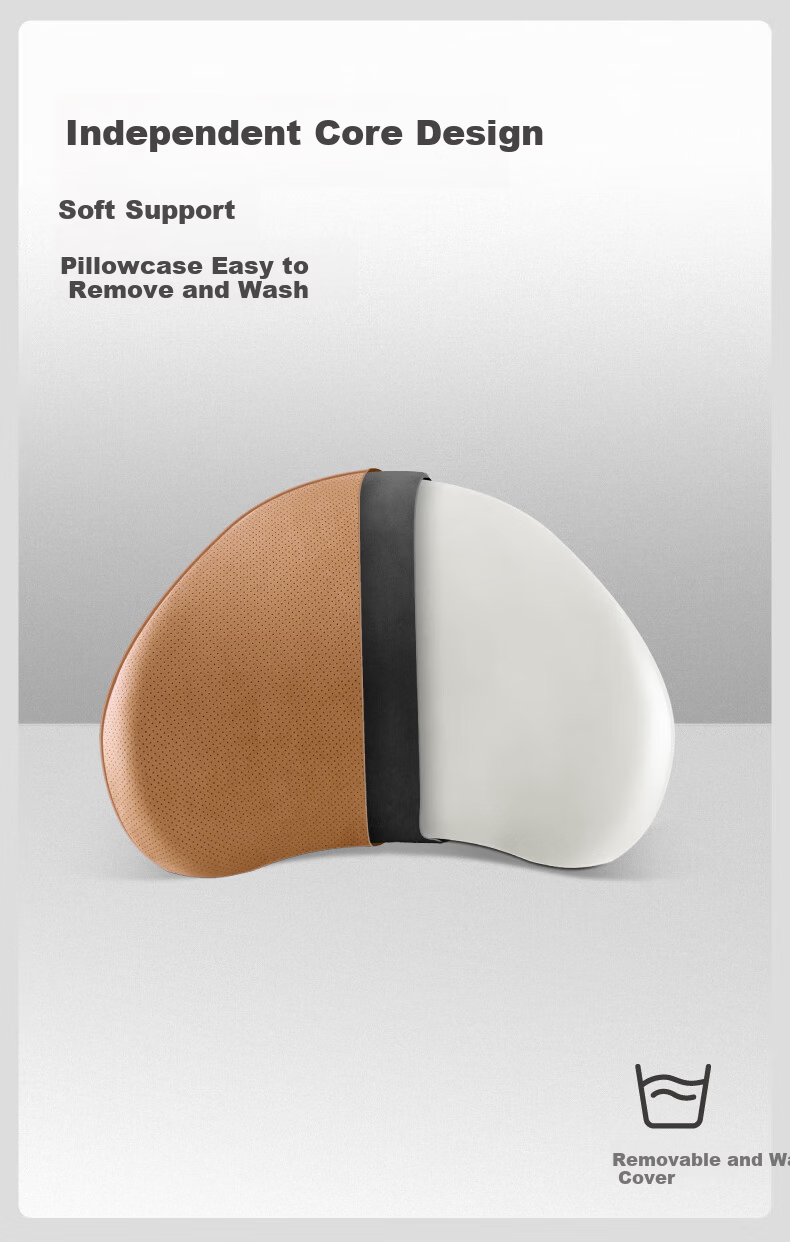 BIMLL Car Lumbar Support Cushion Office Seat Backrest Pillow Car Waist Pillow Driving Back Support 7
