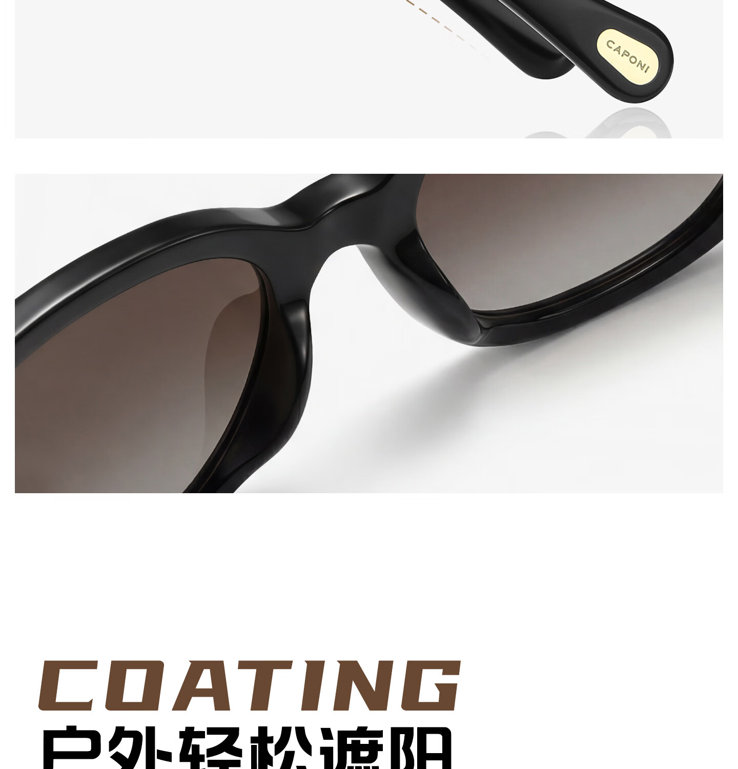 CAPONI Cat Eye Polarized Sunglasses for Women 2026 New Vintage UV Protection Sun Glasses Driving Slim Face 11