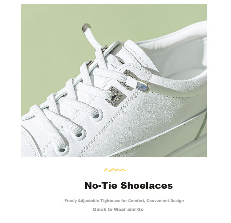 RED DRAGONFLY Women's Thick Sole Height Increasing Elastic Band Casual White Sneakers WPB34003 White Black Size 39 17