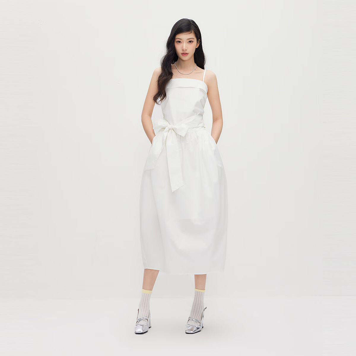 Semir Chen Duling Tulip Hem Strapless Dress Women's Summer 2026 Pure Desire Long Dress 109326114003