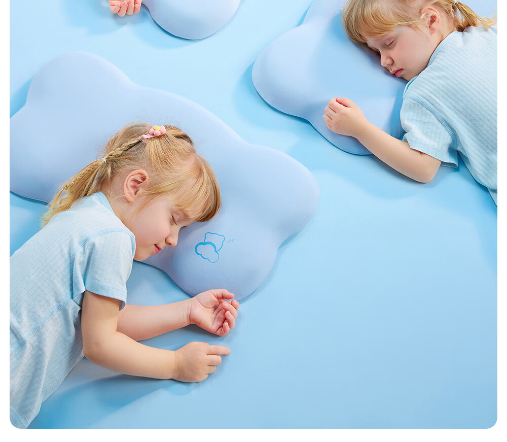 Betis Baby Pillow Silicone Breathable Zoned Spinal Protection Neck Support Adjustable Kids Pillow for Ages 1-8 5