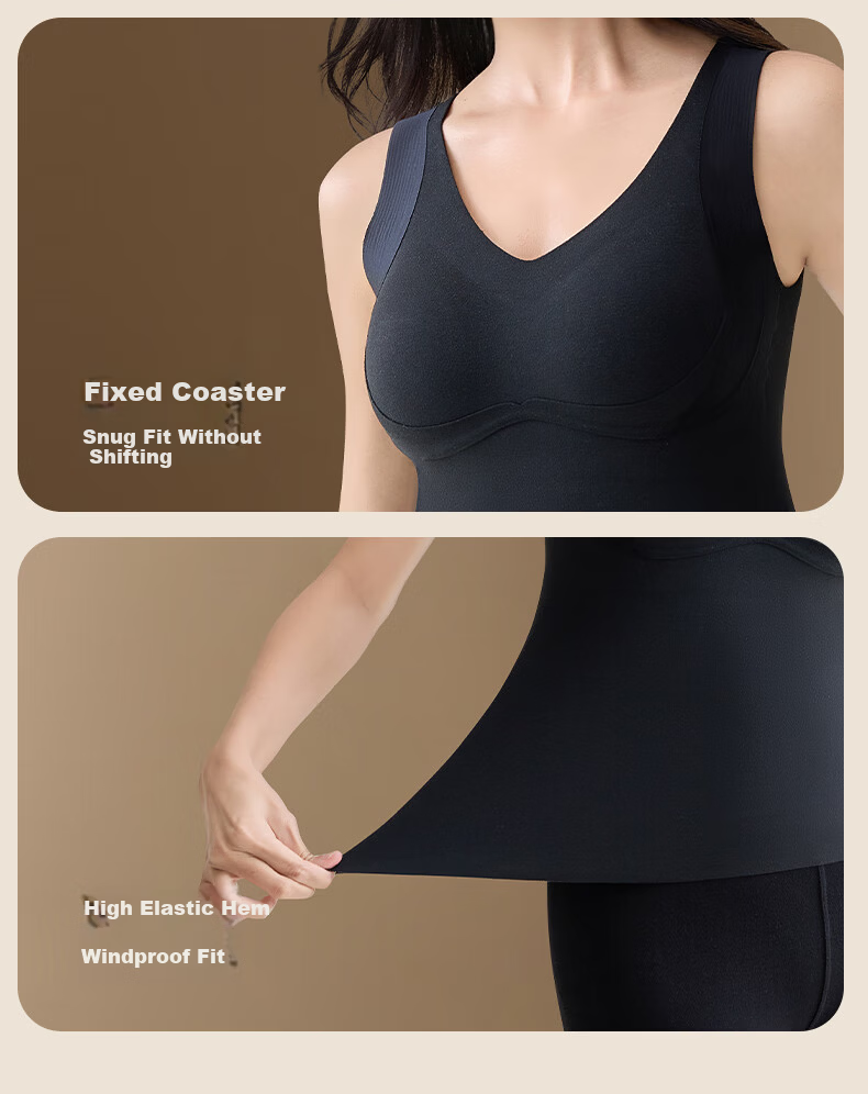 Herbal Original Velvet Warm Vest for Women with Chest Pad Thermal Base Layer High Elasticity Undershirt 2025 Autumn Winter New Edition 17