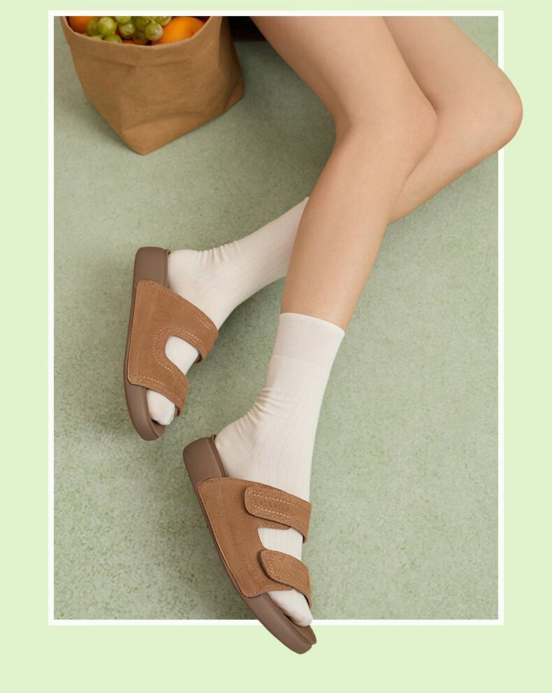 CAMEL Women's Casual Double Strap Sandals L26M504056 Coffee Color Size 37 8