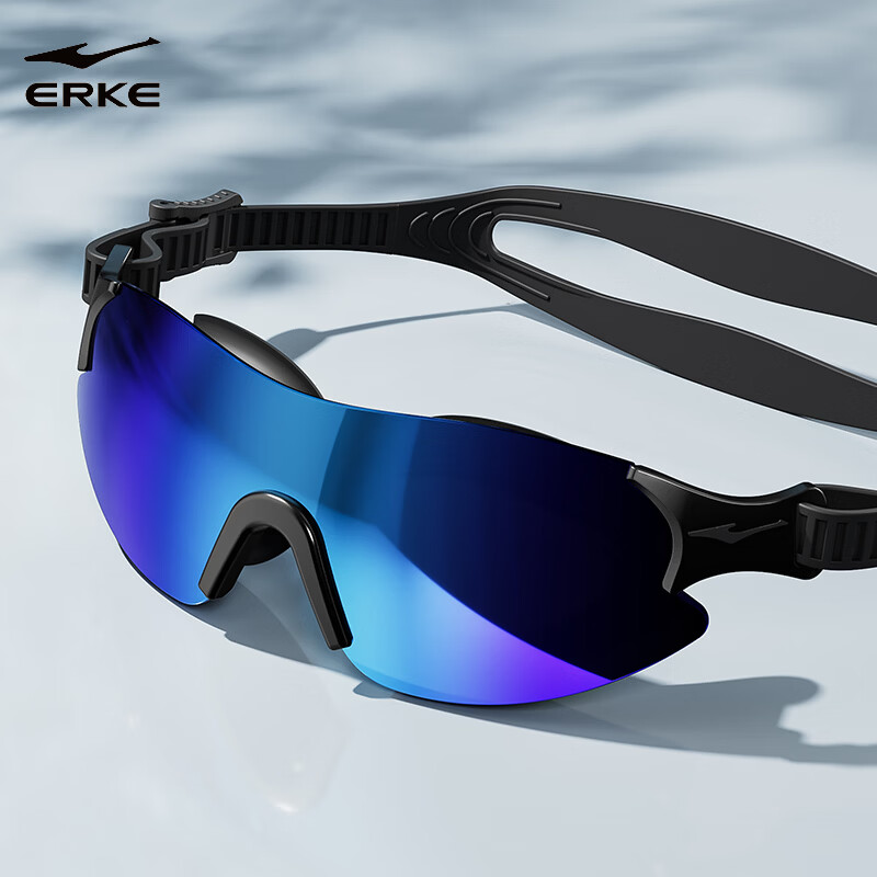 ERKE Swimming Goggles HD Waterproof Anti-Fog Adult Unisex Ultra-Clear Wide-Angle Swim Goggles with Swim Cap Set