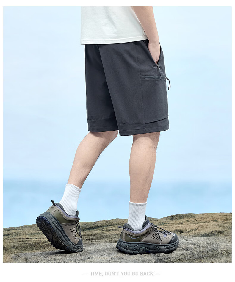 JEEP Men's Summer Breathable Loose Fit Sports Quick-Dry Casual Black Shorts 4XL 13