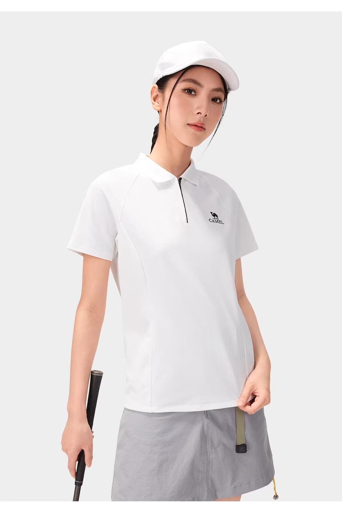 CAMEL [Toray Fabric] Outdoor Quick-Dry T-Shirt Men 2026 Spring Summer Short Sleeve Wrinkle-Resistant Sports Sun Protection Polo Shirt Women 8095 26