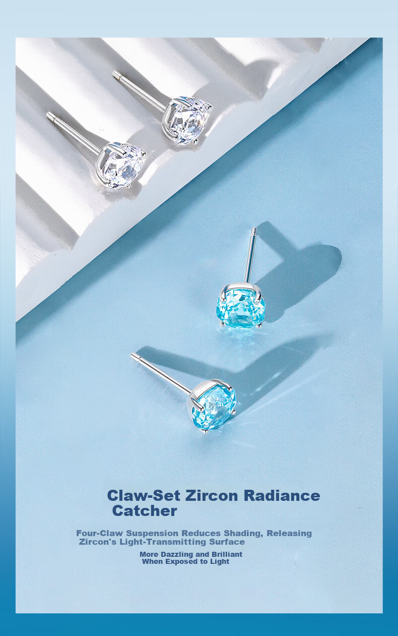 CHOW TAI SENG Rose Nebula S925 Sterling Silver Stud Earrings for Women Luxury Elegant High-End Jewelry Birthday Gift for Girlfriend 4