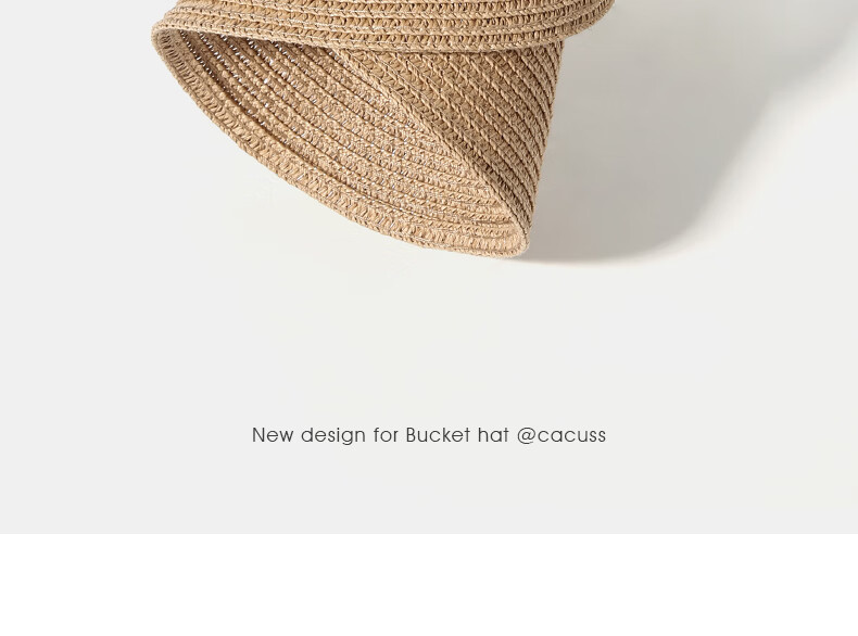 CACUSS Women's Summer Straw Woven Open-Top Hat Large Brim Sun Hat Outdoor Beach Sunshade Hat Ink-Dyed Blue 24