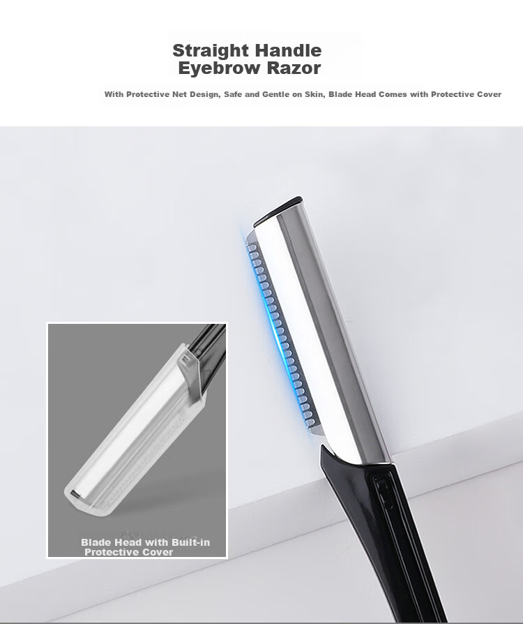 UPLUS 9-Piece Eyebrow Shaping Kit Beginner Eyebrow Razor Set Eyebrow Trimmer Makeup Scissors for Men and Women 5