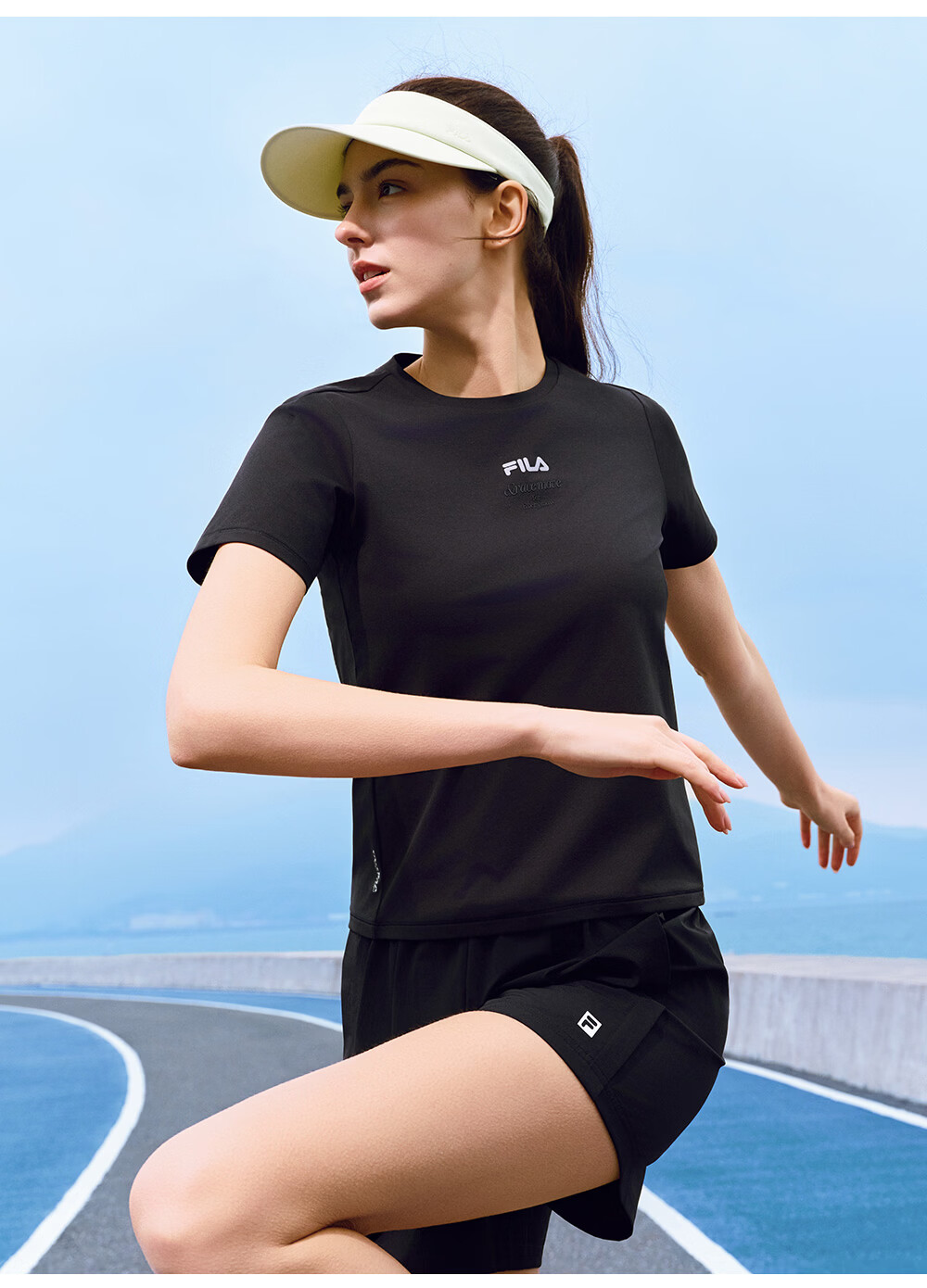 FILA Official Colorful Women's Short Sleeve T-Shirt 2026 Summer Moisture-Wicking Quick-Dry Fitness Sports Yoga Running Tee 16