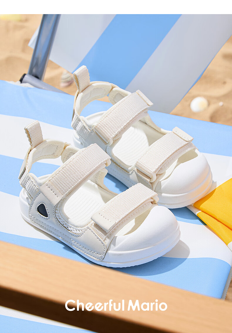 Cheerful Mario Kids Summer Sandals Boys Girls Outdoor Soft Sole 2026 New Breathable Casual Korean Style Toddler Shoes 16