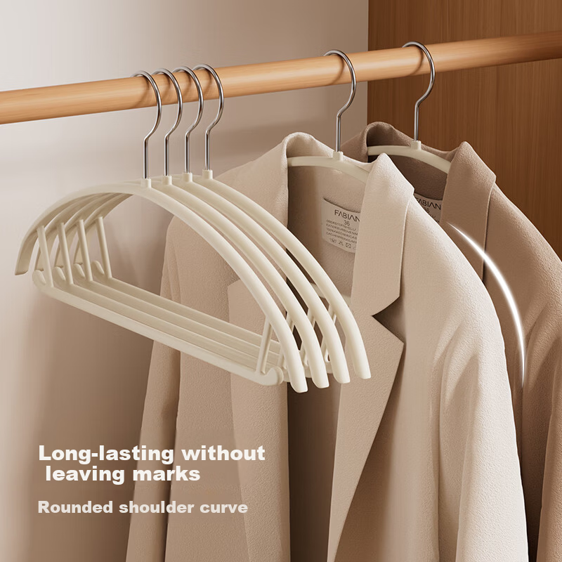 Bonny Home Eco-friendly Resin Rubber Coated Hangers Apricot Color 5-Pack