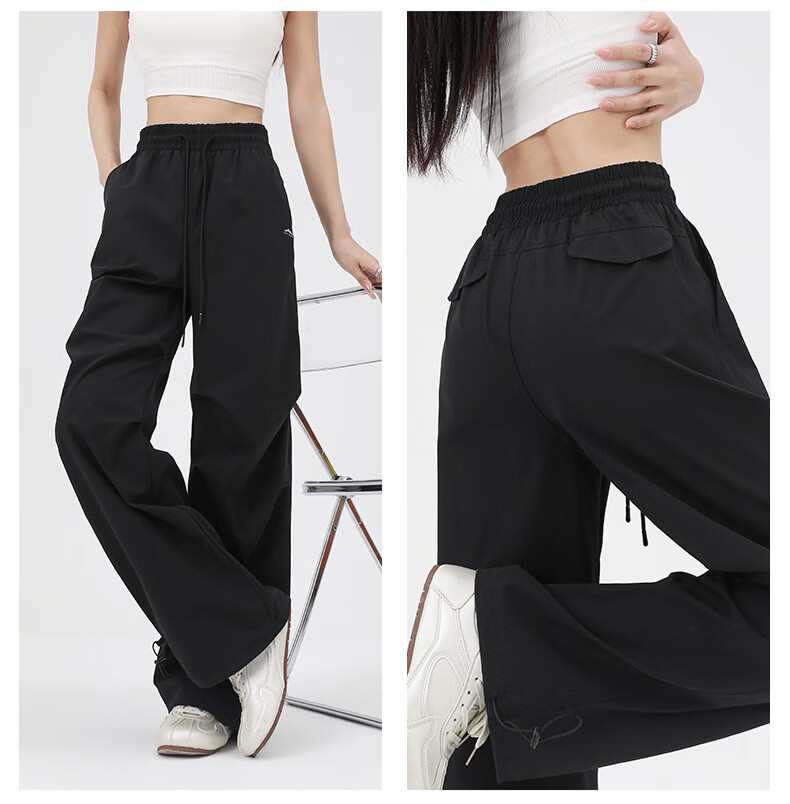Langsha Women's Work Pants Summer Ice Silk 2026 New Quick-Dry Loose Wide-Leg Straight Outdoor Sports Trousers 20