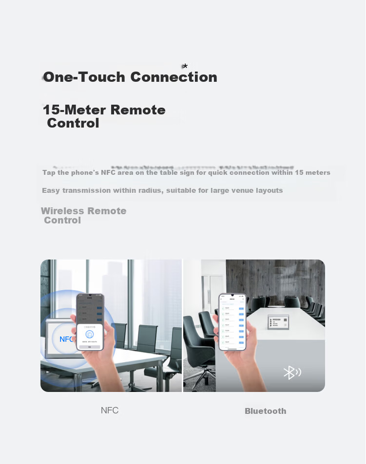 MAXHUB Electronic Meeting Nameplate Smart Seat Card Ink Screen Electronic Water Sign Paperless Office T-Type EC07B Single Pack 5