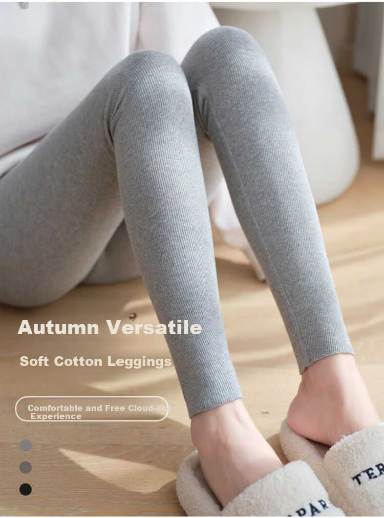 Zaisuo Women's Autumn Winter Cotton Striped Slimming Leggings Fleece Lined Thickened Tights Outerwear Leggings 3