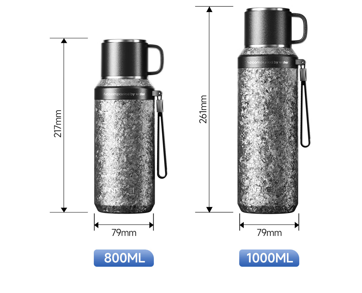 NRMEi Insulated Large Capacity Men's Tea Separation Titanium Coated Inner Liner Portable Car Office Water Bottle 23
