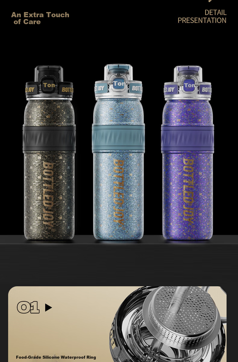 Dundun Pure Titanium Insulated Large Capacity Water Bottle for Men and Women High-End Titanium Tea Cup Stylish Portable Titanium Water Bottle 20