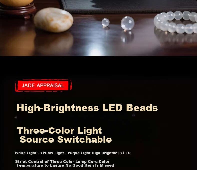 AUX Jade Identification Flashlight Strong Light Cat Ringworm Detection Jewelry Jadeite Professional 365nm UV Lamp for Collectibles 5