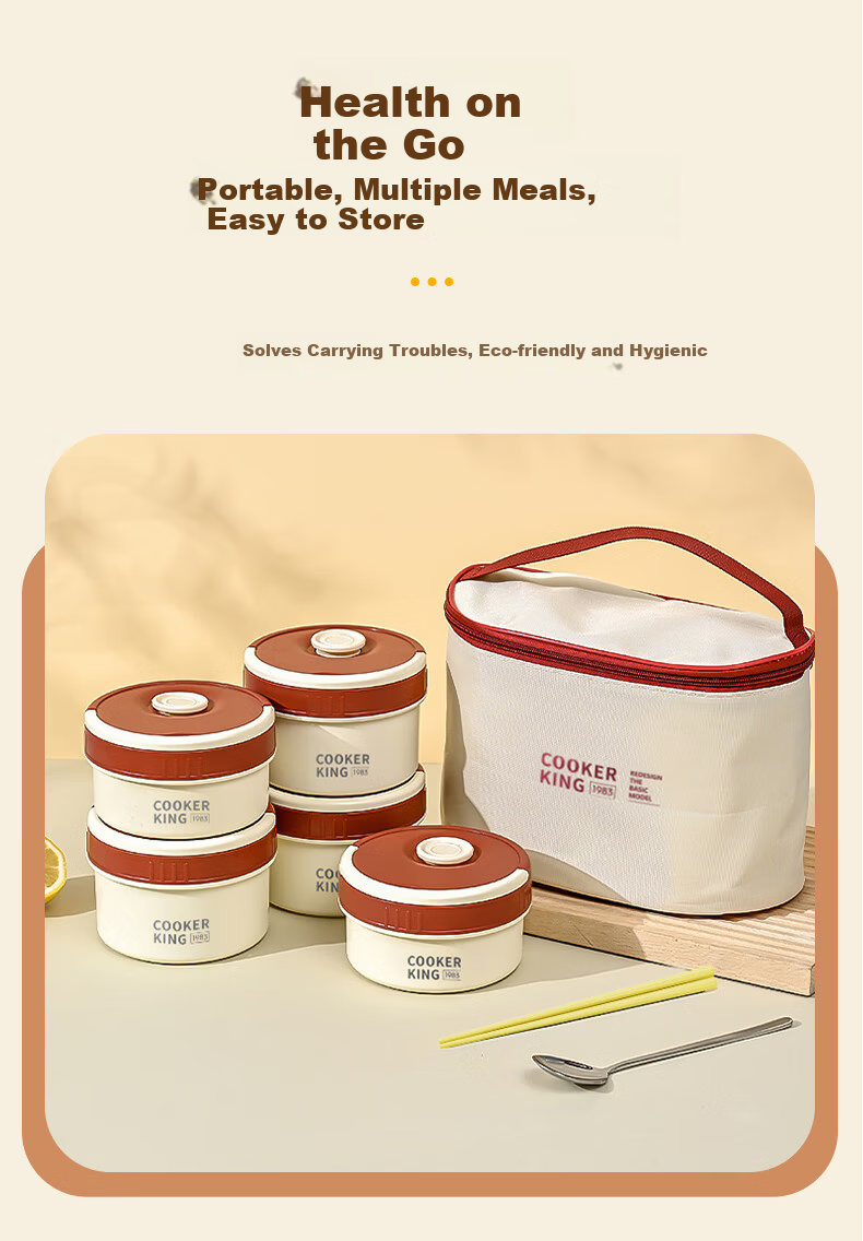 Chuida Huang 316L Stainless Steel Inner Liner Insulated Lunch Box Large Capacity Microwaveable Sealed Portable Bento Box for Office Workers 12