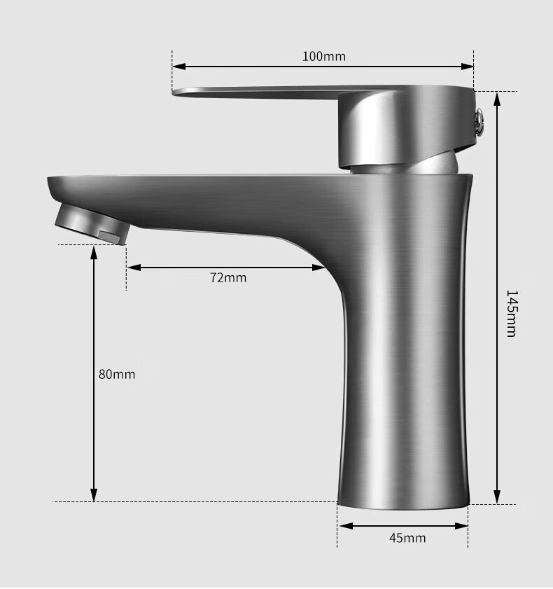 IVORPO Seiko Basin Faucet Single Cold 304 Stainless Steel Bathroom Washbasin Tap 16