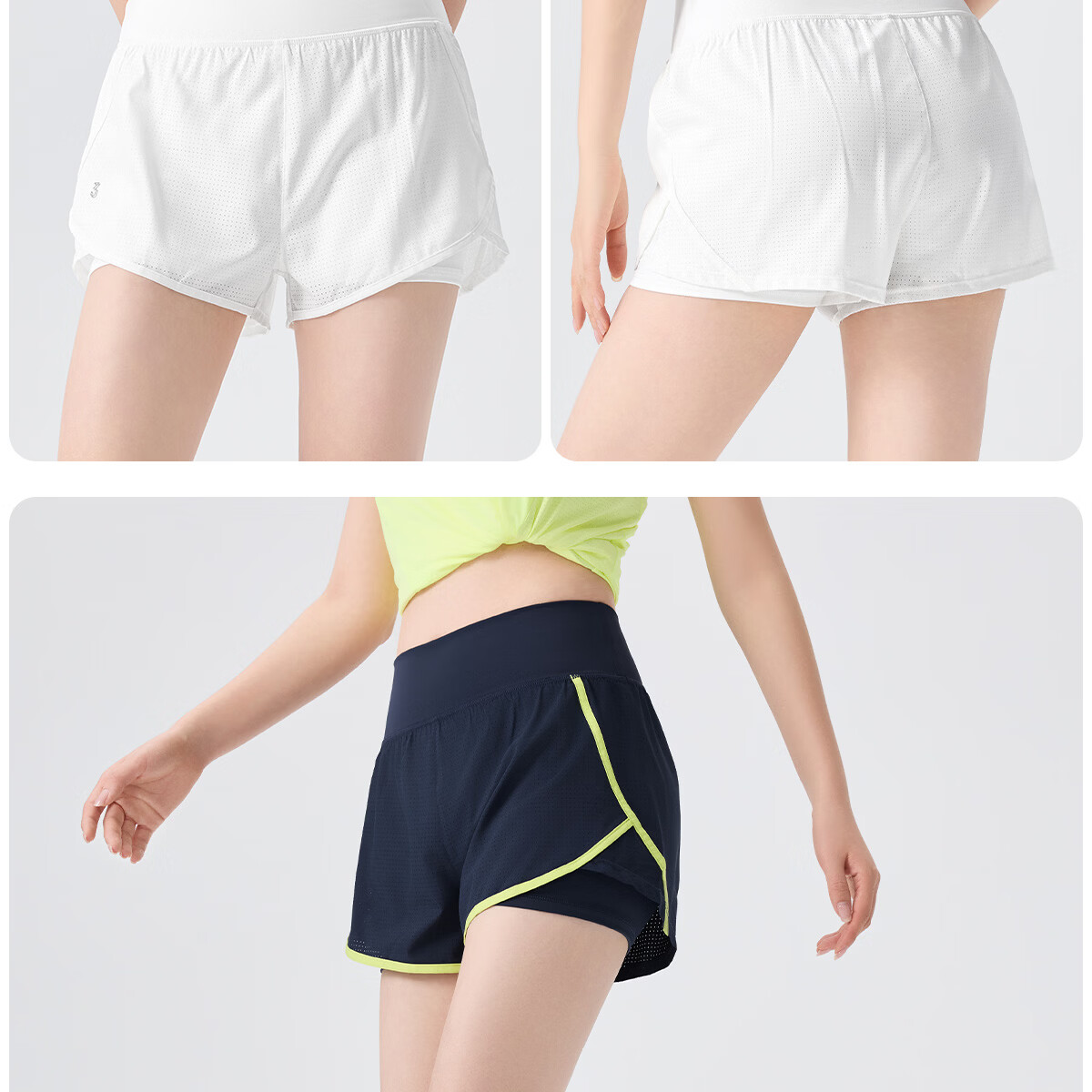 361° Women's Sports Shorts Summer New Anti-Exposure Yoga Fake Two-Piece Fitness Running Shorts 25