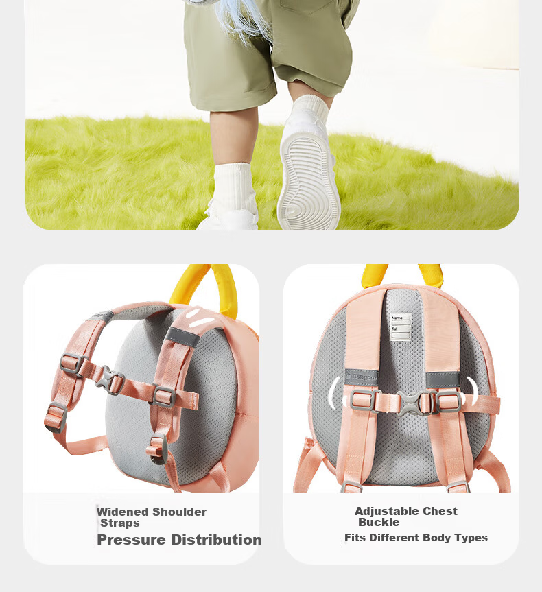 Babycare Kids Plush Backpack Handbag Soothing Double Shoulder Bag Infant Anti-Lost Harness Baby Backpack 11