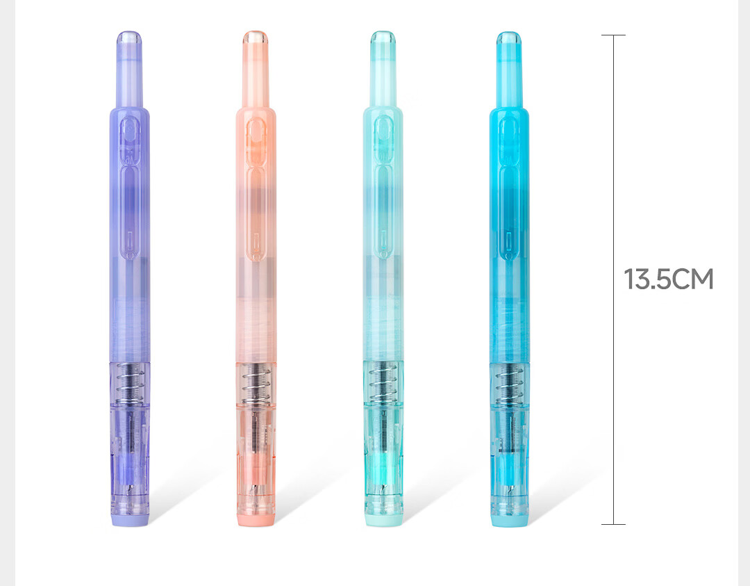 Dianshi Pen Set Small Hatch Button Fountain Pen Set for Primary School Students Grade 3 Handwriting Practice Posture Correction Fine Nib Refillable Ink Cartridge Back to School Non-Heat Erasable 785 P 18