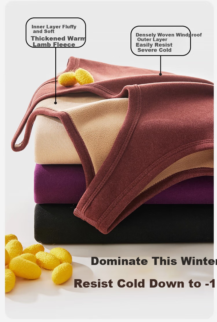 Zaisuo Lamb Fleece Warm Vest Women Autumn Winter Seamless Fleece Thickened Thermal Base Layer Innerwear 13