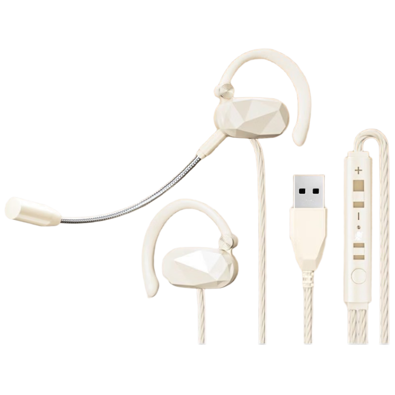 EZHK Hot Selling 1 Million+ Laptop Desktop Headset Microphone 2-in-1 Call Center Headset HD Noise Cancelling Voice Customer Service USB Interface