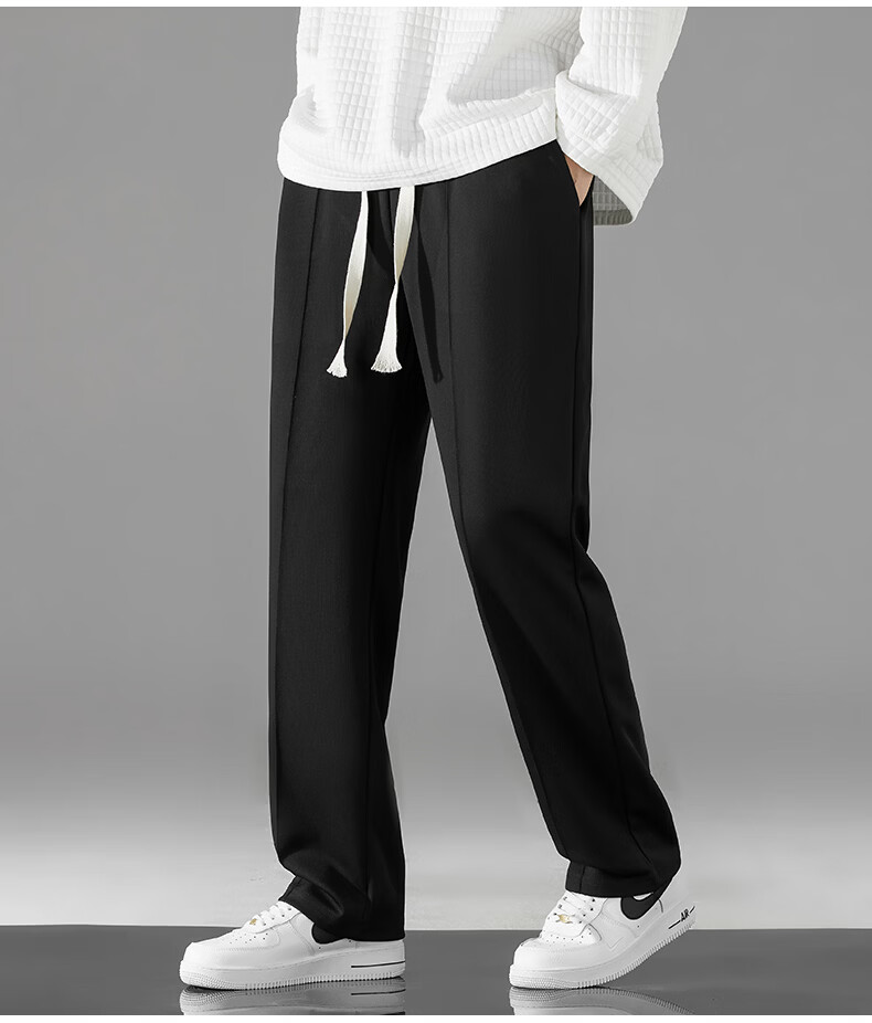 GLM Men's Casual Loose Fit Wide Leg Draped Sports Sweatpants Comfortable Long Pants 10