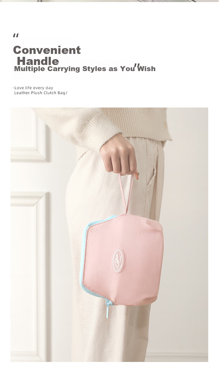 LOHO Travel Makeup Bag Portable Toiletry Skincare Storage Pouch for Women High-End Travel Business Trip Stylish Carry-On 11