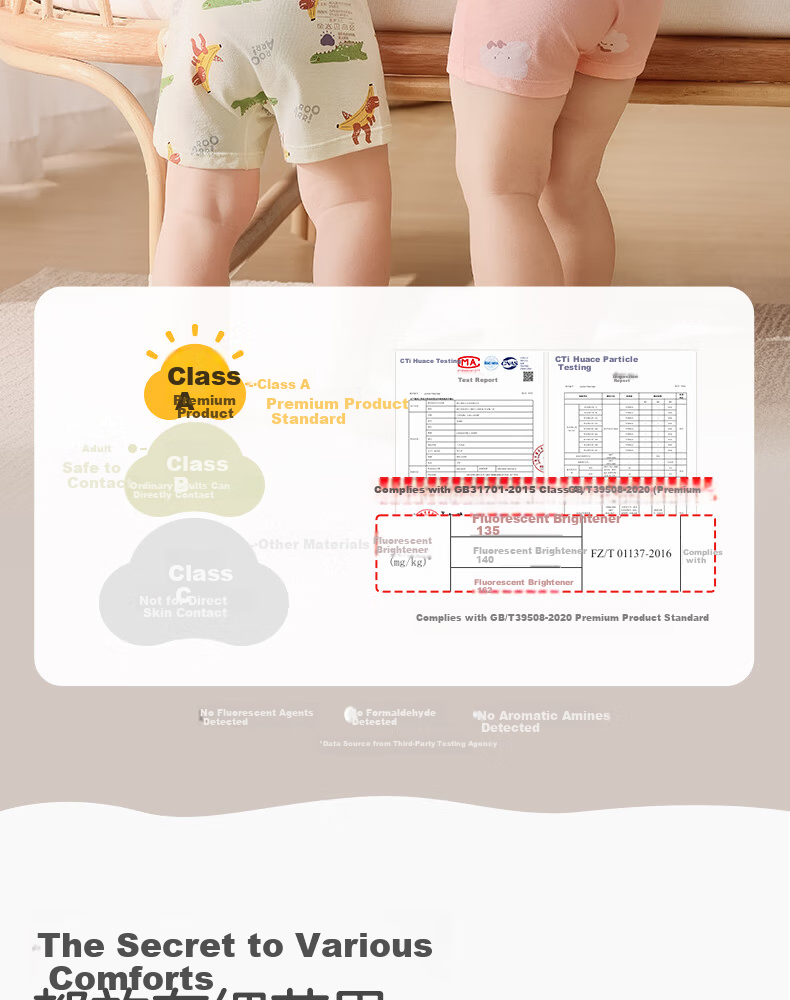 October Crystal Children's Underwear Boys and Girls Baby Boxer Shorts 7A Antibacterial Class A 20