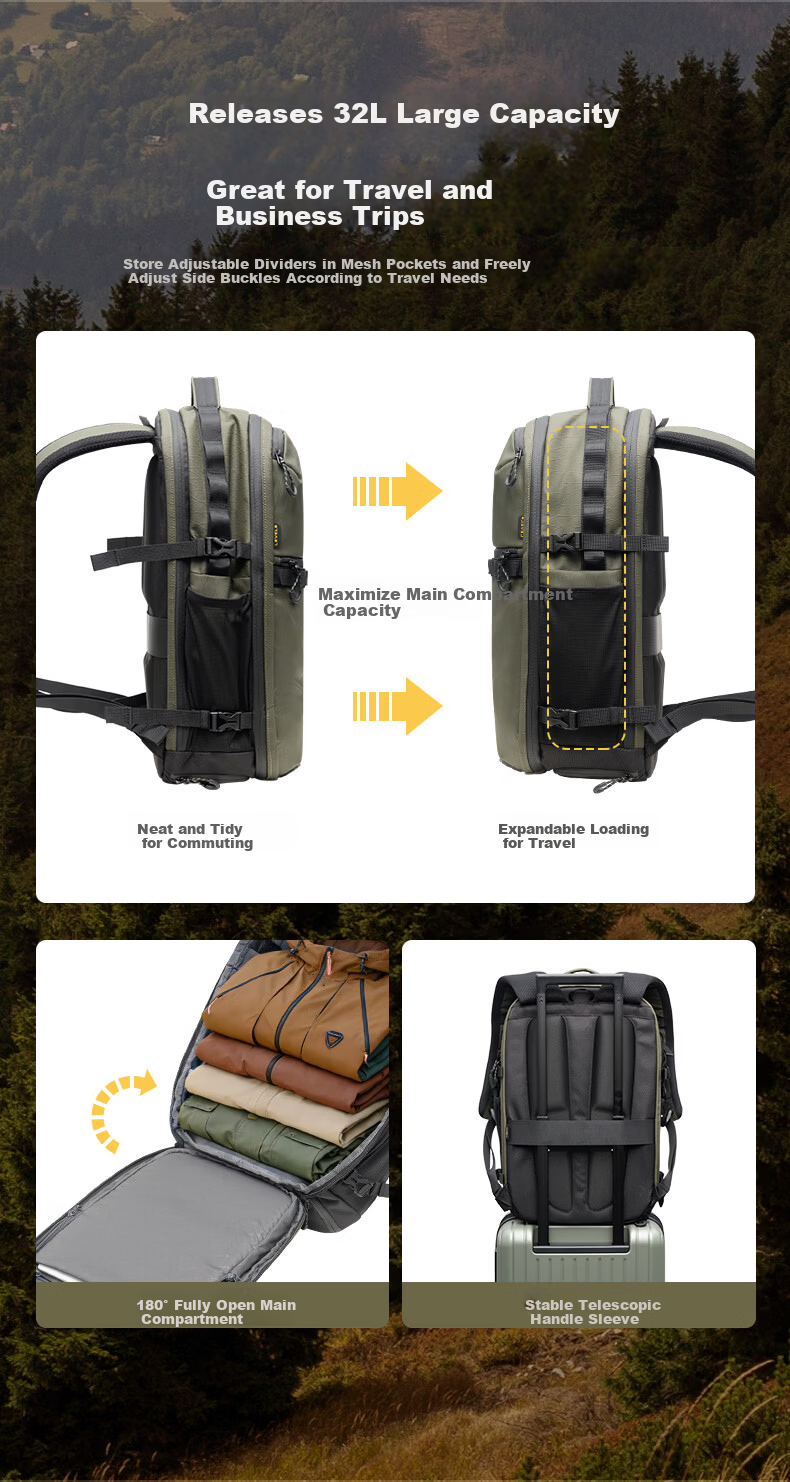 LEVEL8 Navigator Stealth Backpack 16-inch Laptop Bag Unisex Commuter Outdoor Camera Travel Backpack 5