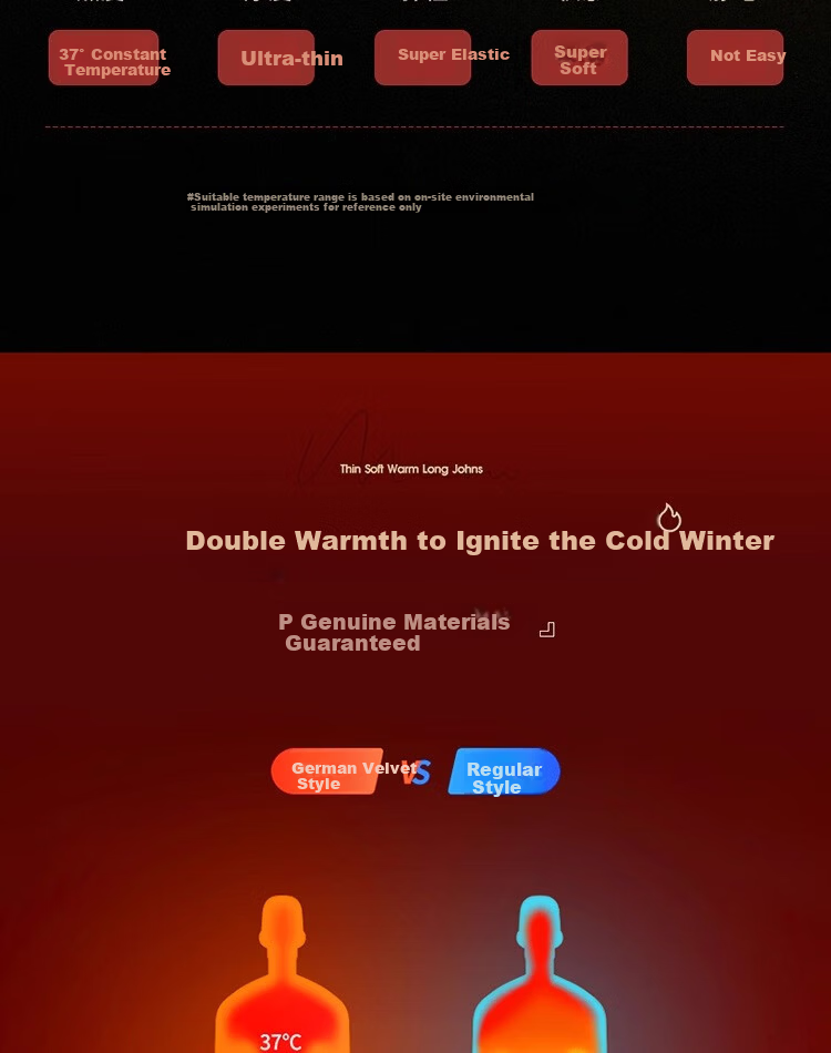 BOPRUIEY Men's Thermal Underwear Set Thin Heated Tight-Fitting Autumn Winter Thermal Shirt and Pants 5