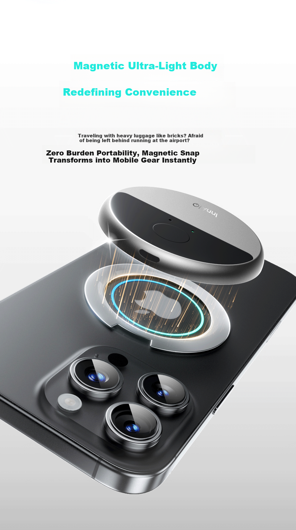 InnAIO Inno AI Key Magnetic Translator T10 [Voice Cloning] Cross-App Simultaneous Multi-Language Real-Time Translator Obsidian Black Portable Travel Essential 18
