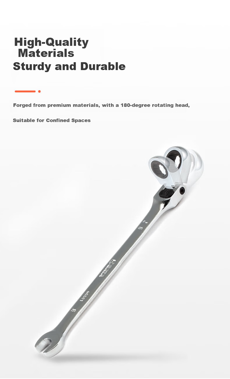 SATA Polished Swivel Ratchet Wrench 13MM 46404 3