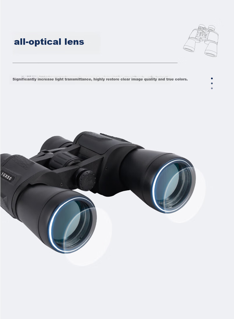 BOSMA 10X50 High-Power HD Binoculars Portable Low-Light Night Vision Concert Viewing Telescope 7