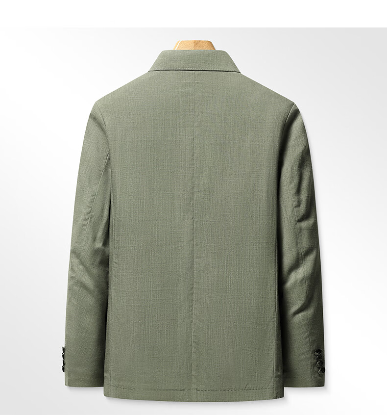 Shanshan [Natural Linen] Men's Spring Summer Thin Business Casual Blazer New Single Suit Jacket 16