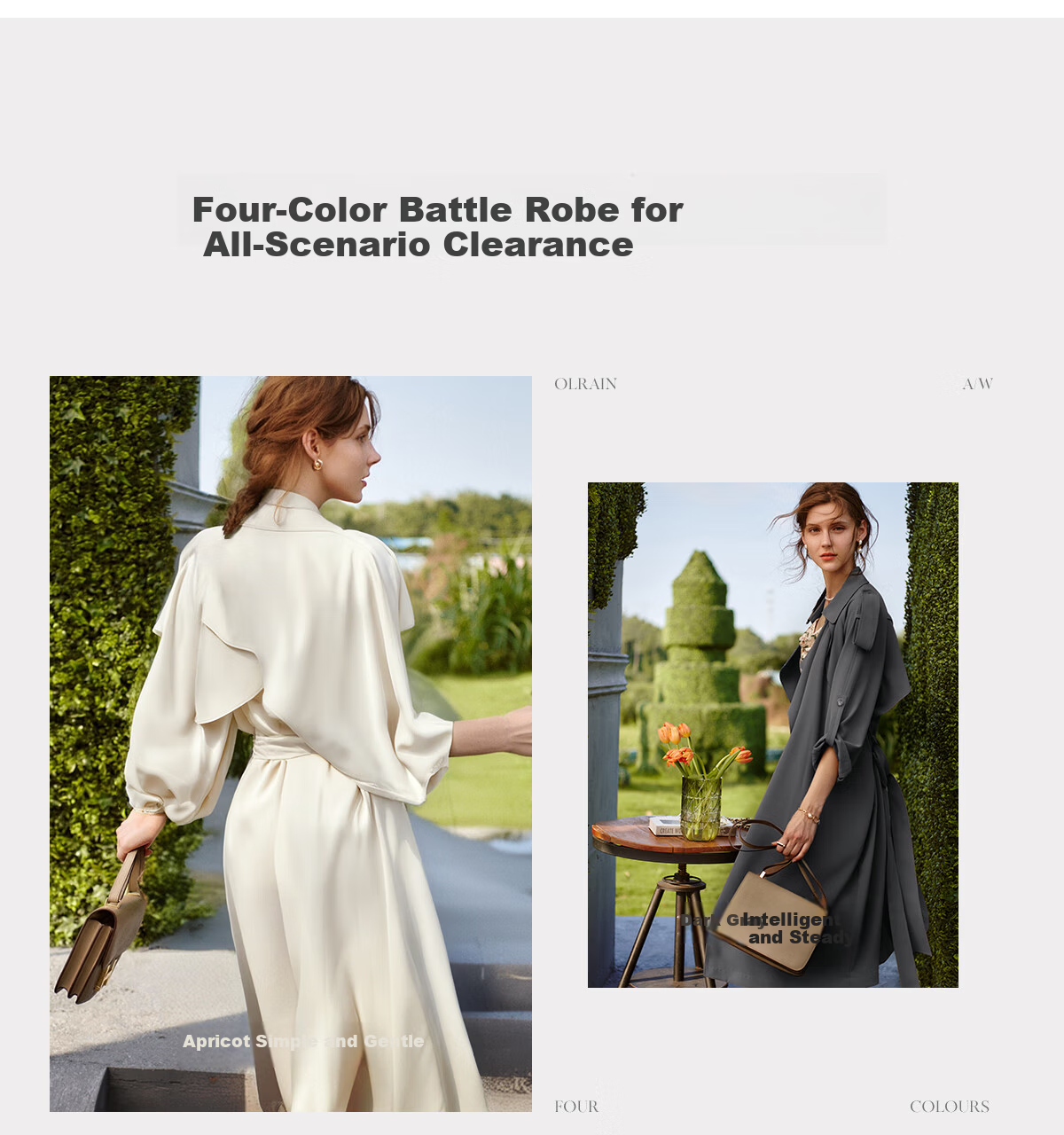 Olrain Eurielle French Style Trench Coat Autumn Women's Commuting Mid-Length Coat Coffee Color (Second Batch) S 3