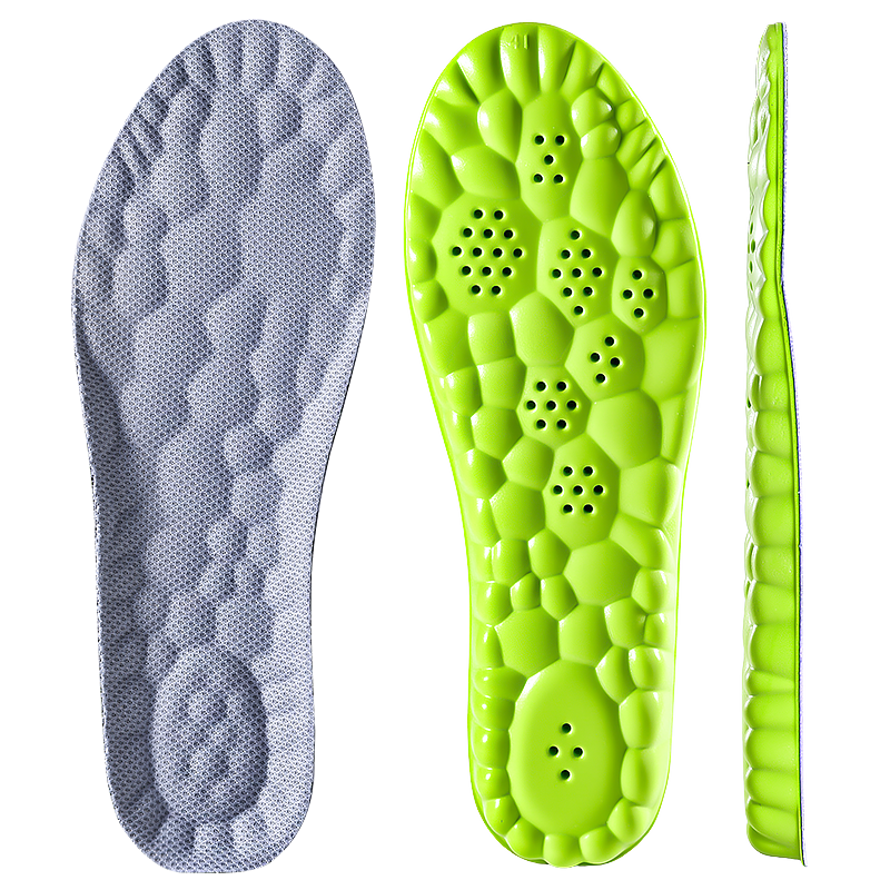 Footprint Tribe 10A Antibacterial Odor-Resistant Insoles for Men and Women, Sweat-Absorbing Breathable Deodorizing Summer Sports Soft Elastic Insoles, Size 37