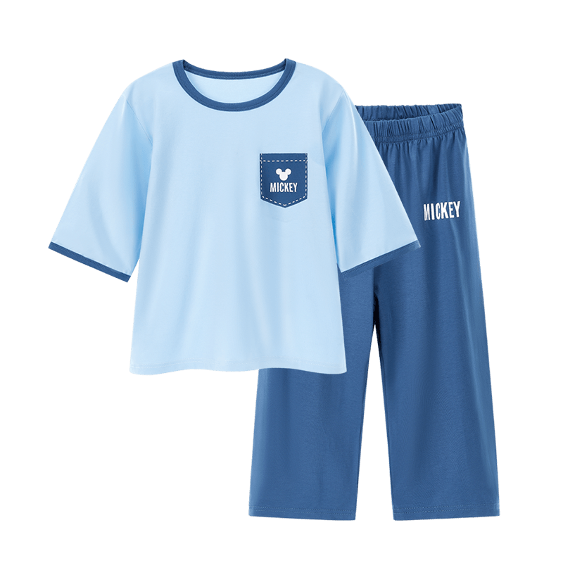 Disney Boys' Summer Thin Modal Pajama Set 2-Piece 2026 New Kids' Air Conditioning Clothes Size 140