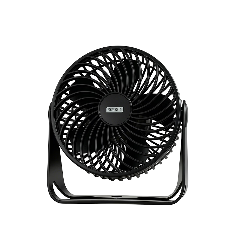JD Jingzao 6-Inch Desktop Fan Large Airflow USB Small Fan Quiet Portable Mini Home Bedroom Office Desk Student Dormitory Fan U-Shaped Base Black