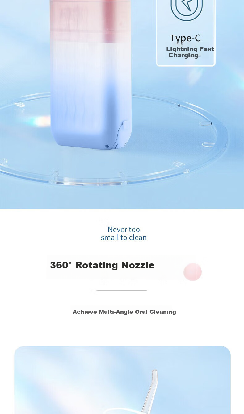 Gecano Large Capacity Household Water Tank Electric Oral Irrigator GKN-CYQ-2 Color Block 15